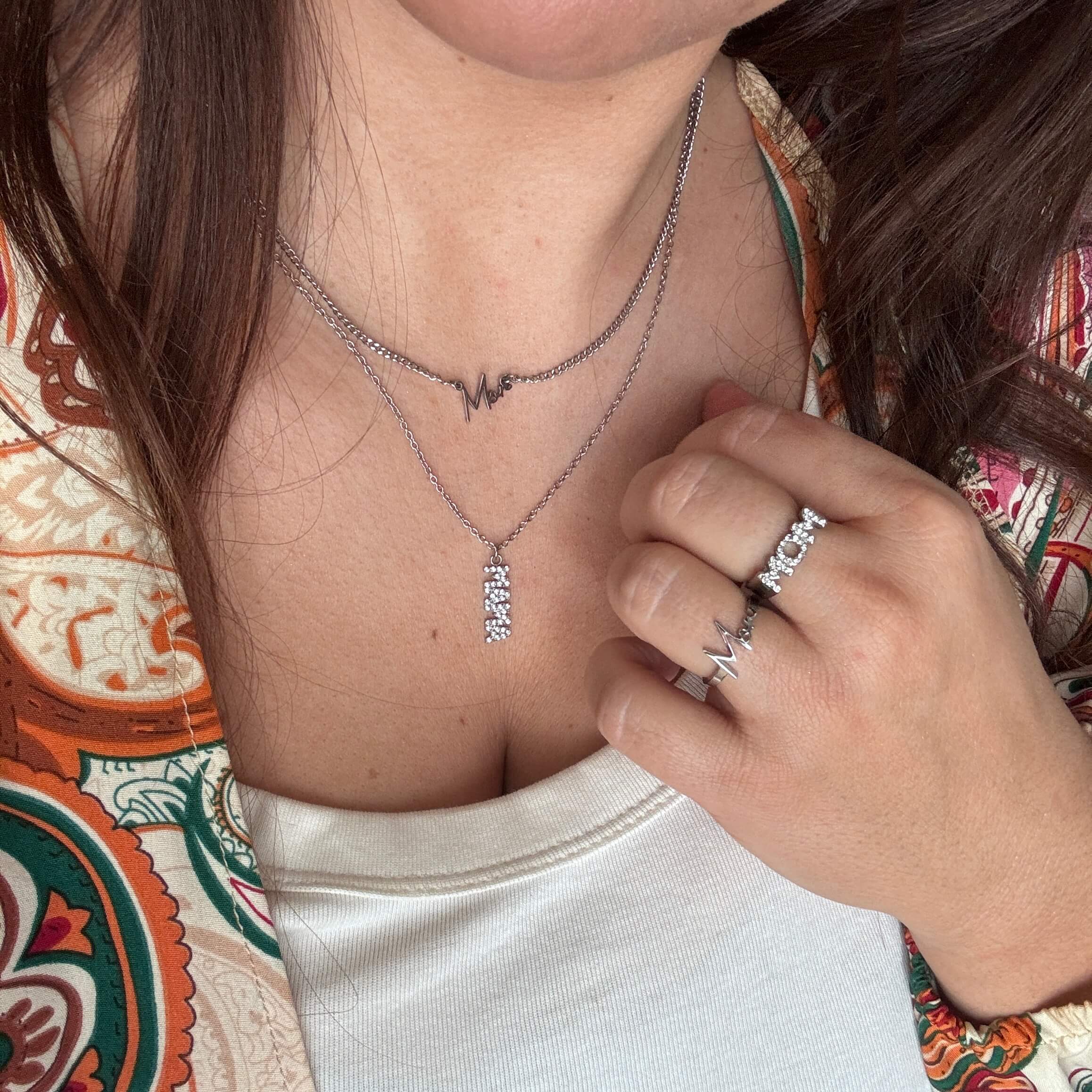 Wolff Jewelry MAMA Shine Necklace Halskæder Sølvfarvet