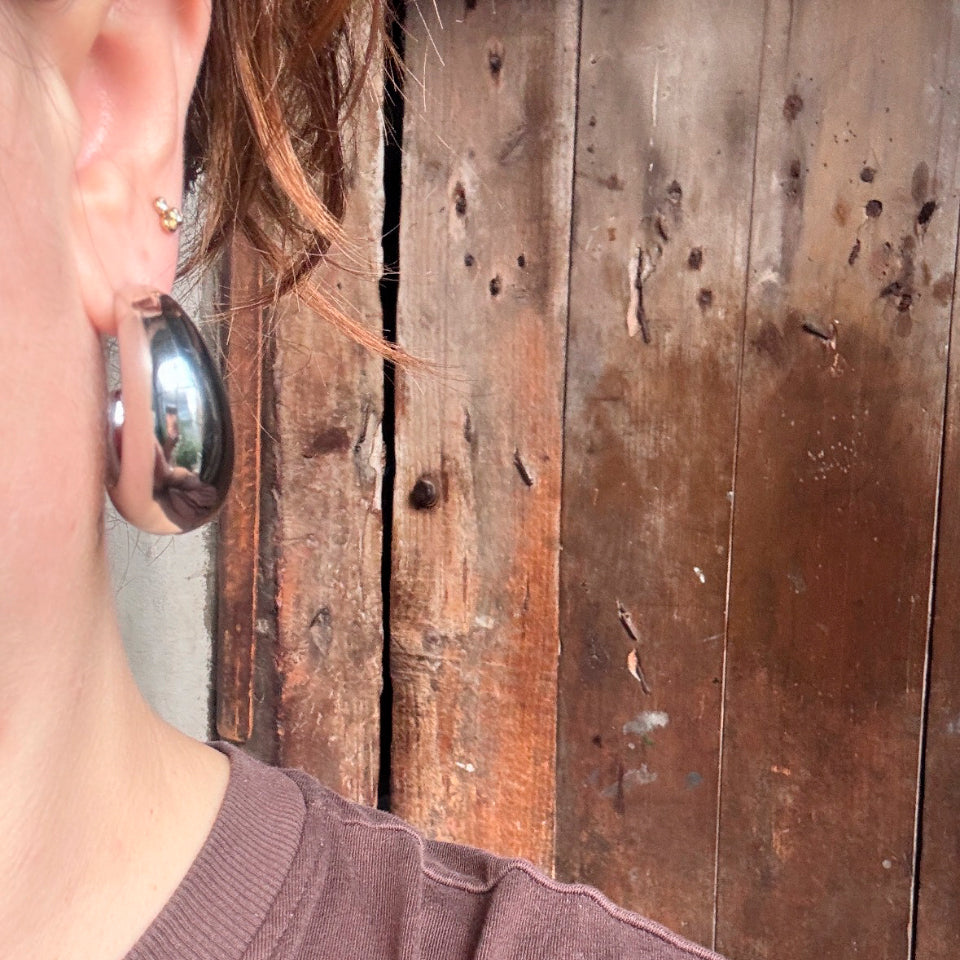 Wolff Jewelry Mindy Hoops Øreringe Sølvfarvet