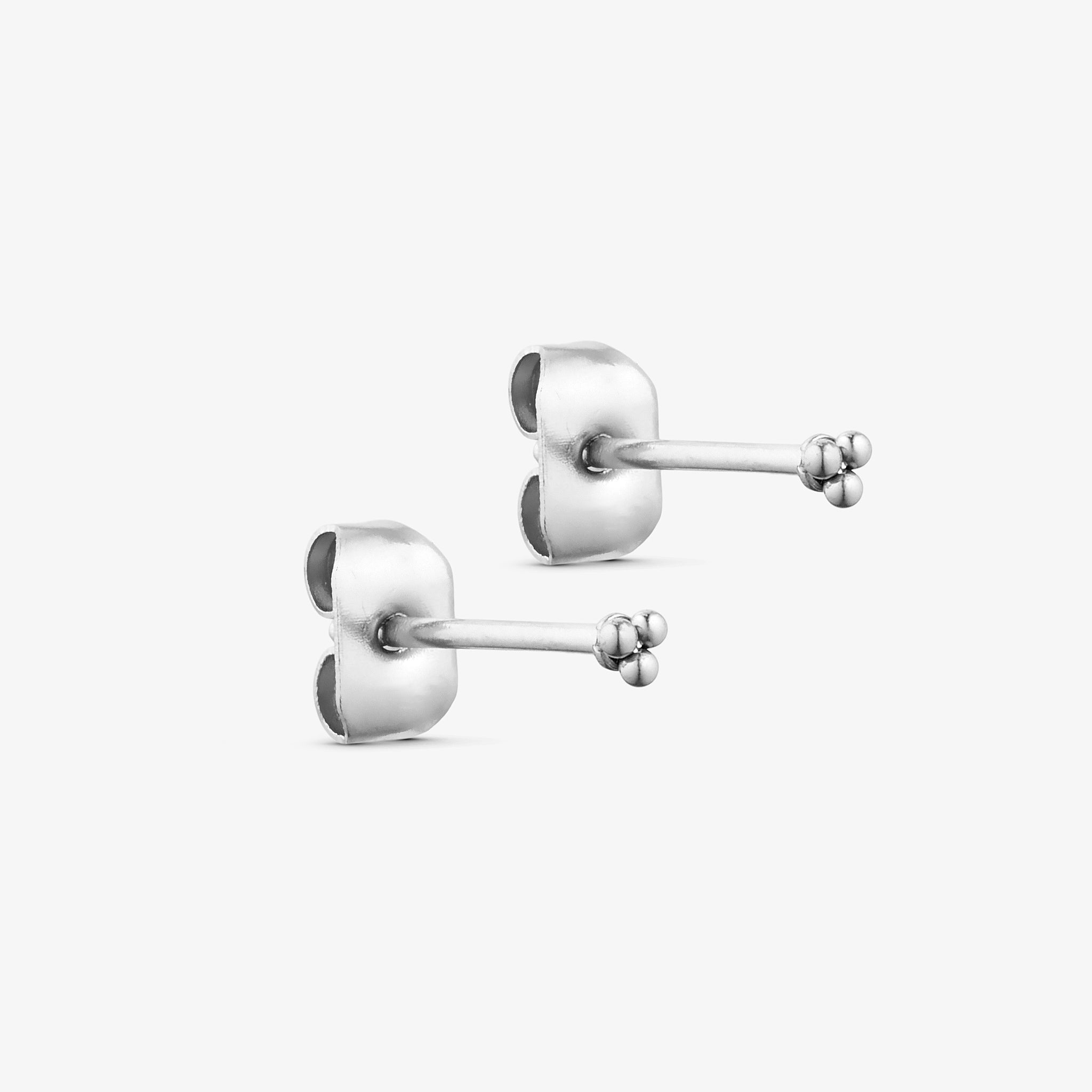 Wolff Jewelry Mini Boble Earstuds 1mm Øreringe Sølvfarvet