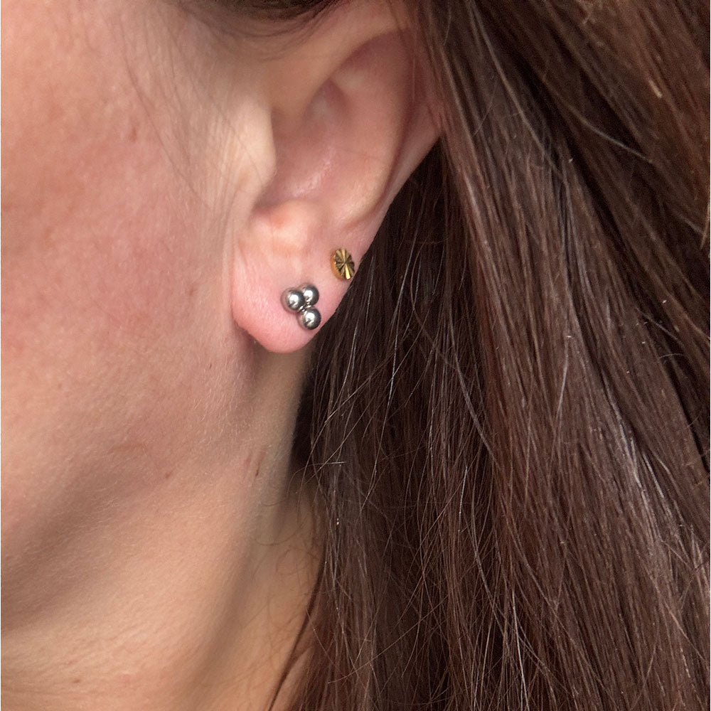 Wolff Jewelry Mini Boble Earstuds 3mm Øreringe Sølvfarvet