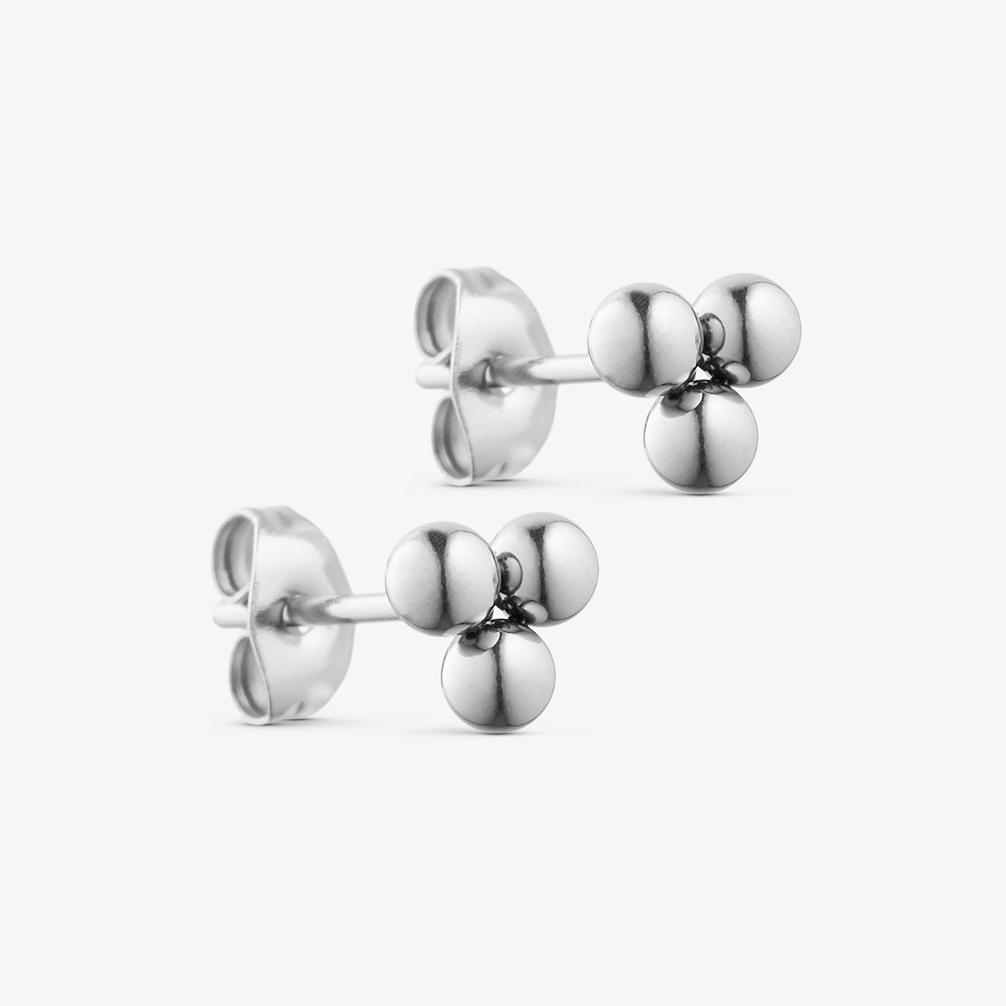 Wolff Jewelry Mini Boble Earstuds 3mm Øreringe Sølvfarvet