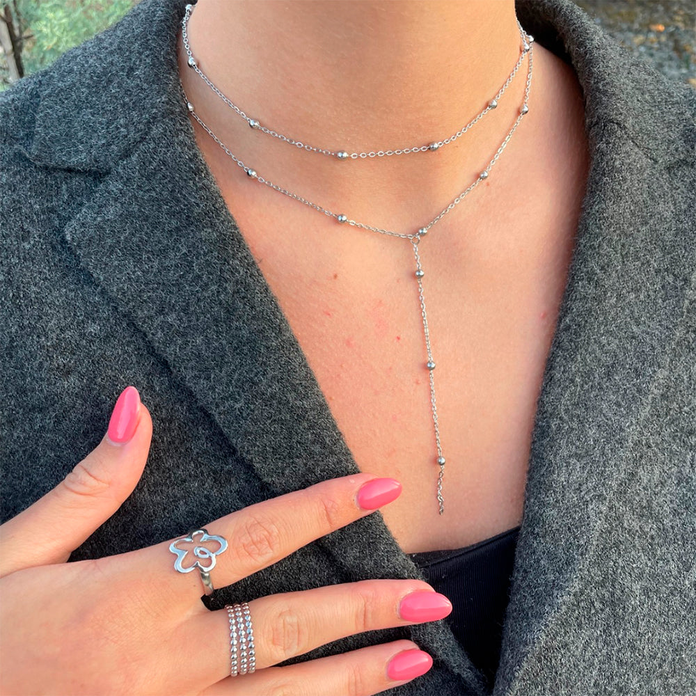 Wolff Jewelry Mini Boble Necklace Halskæder Sølvfarvet