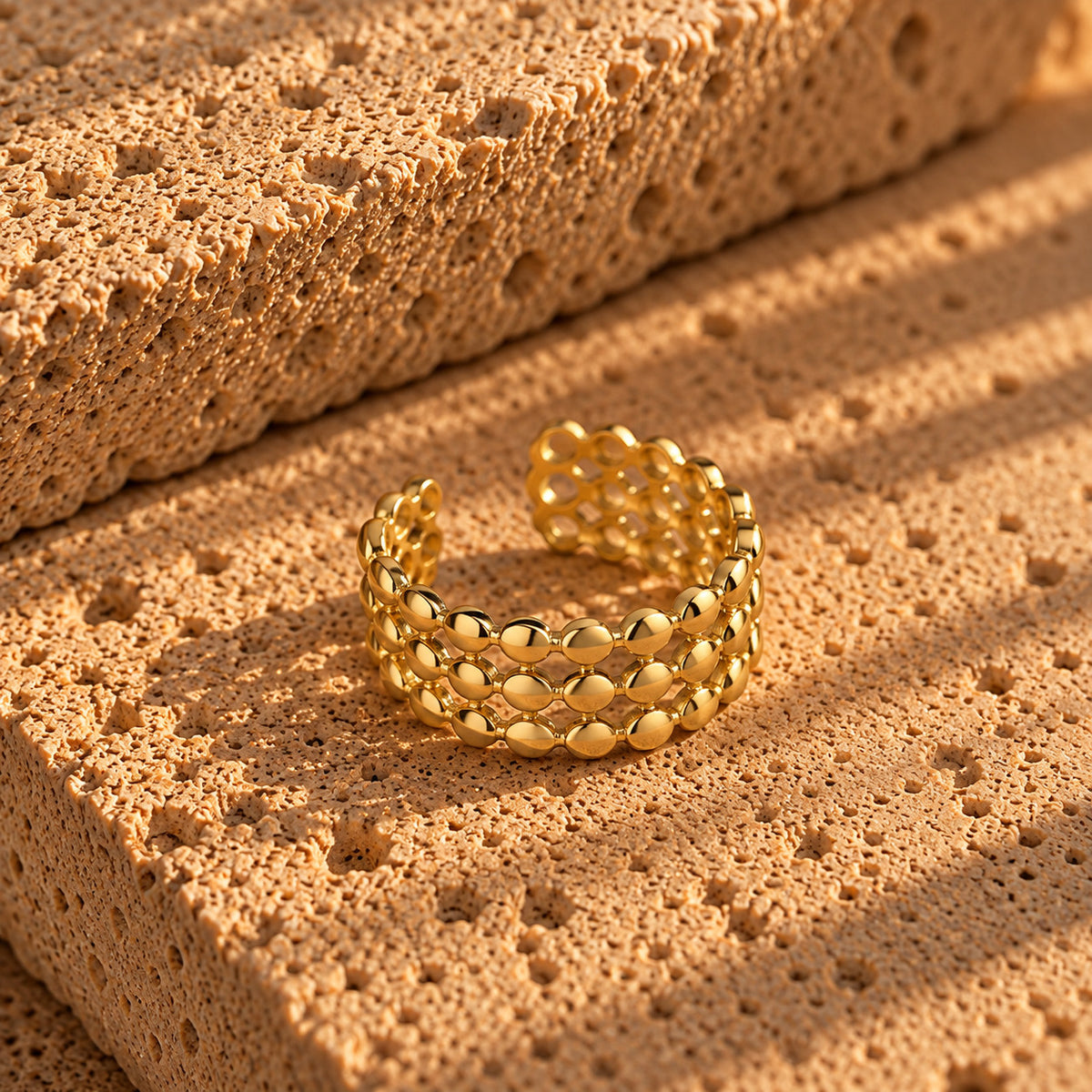 Wolff Jewelry Mini Boble Ring Ringe 18 karat guldbelagt