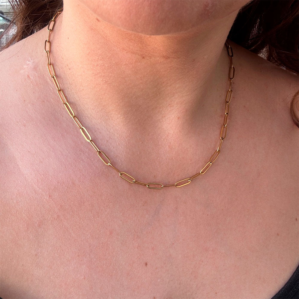 Wolff Jewelry Mini Chain Charm Necklace Halskæder 18 karat guldbelagt