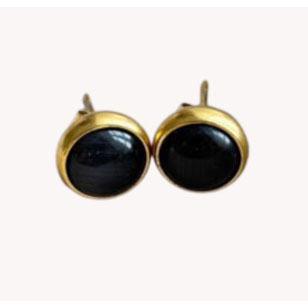 Wolff Jewelry Moon Earring Black Øreringe Sølvfarvet