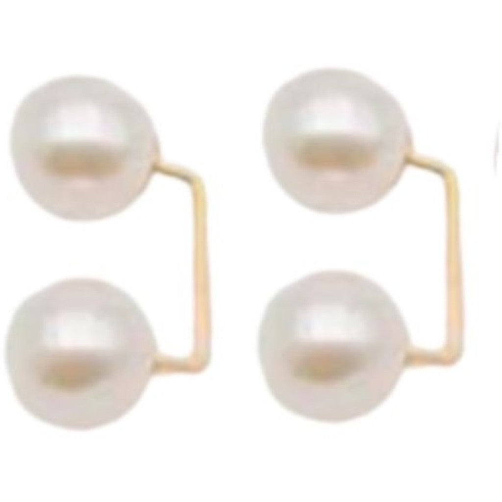 Wolff Jewelry Pin - bended - white pearl Tilbehør Gold Plated