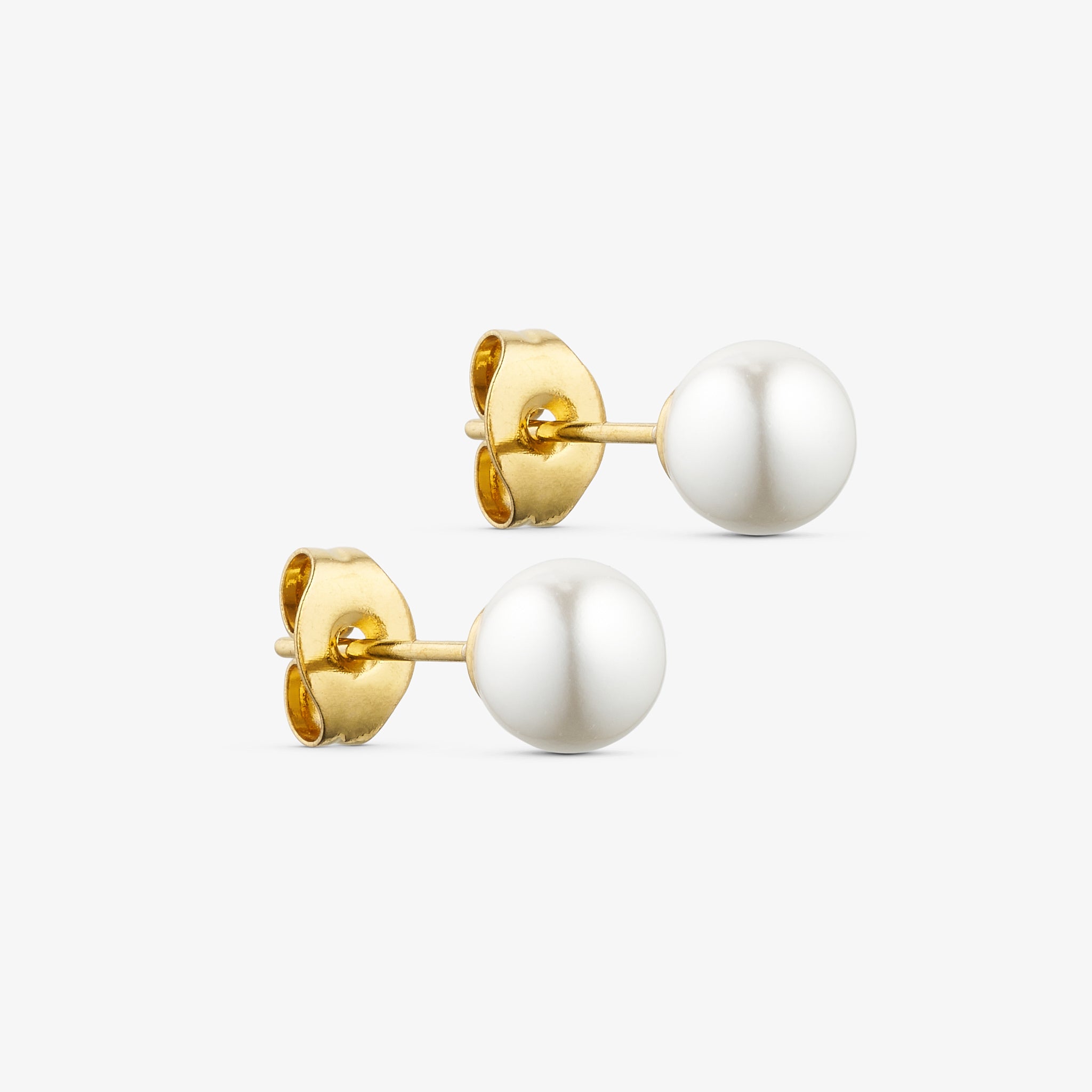 Wolff Jewelry Pretty Pearl Earring Øreringe 18 karat guldbelagt