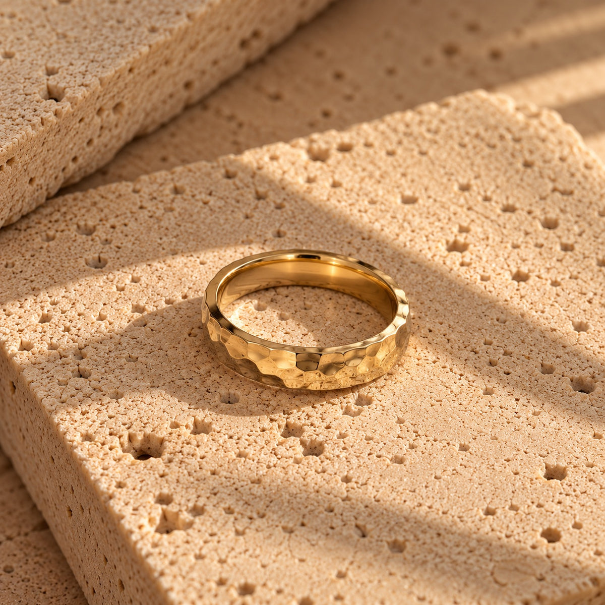Wolff Jewelry Rustic Ring Ringe 18 karat guldbelagt