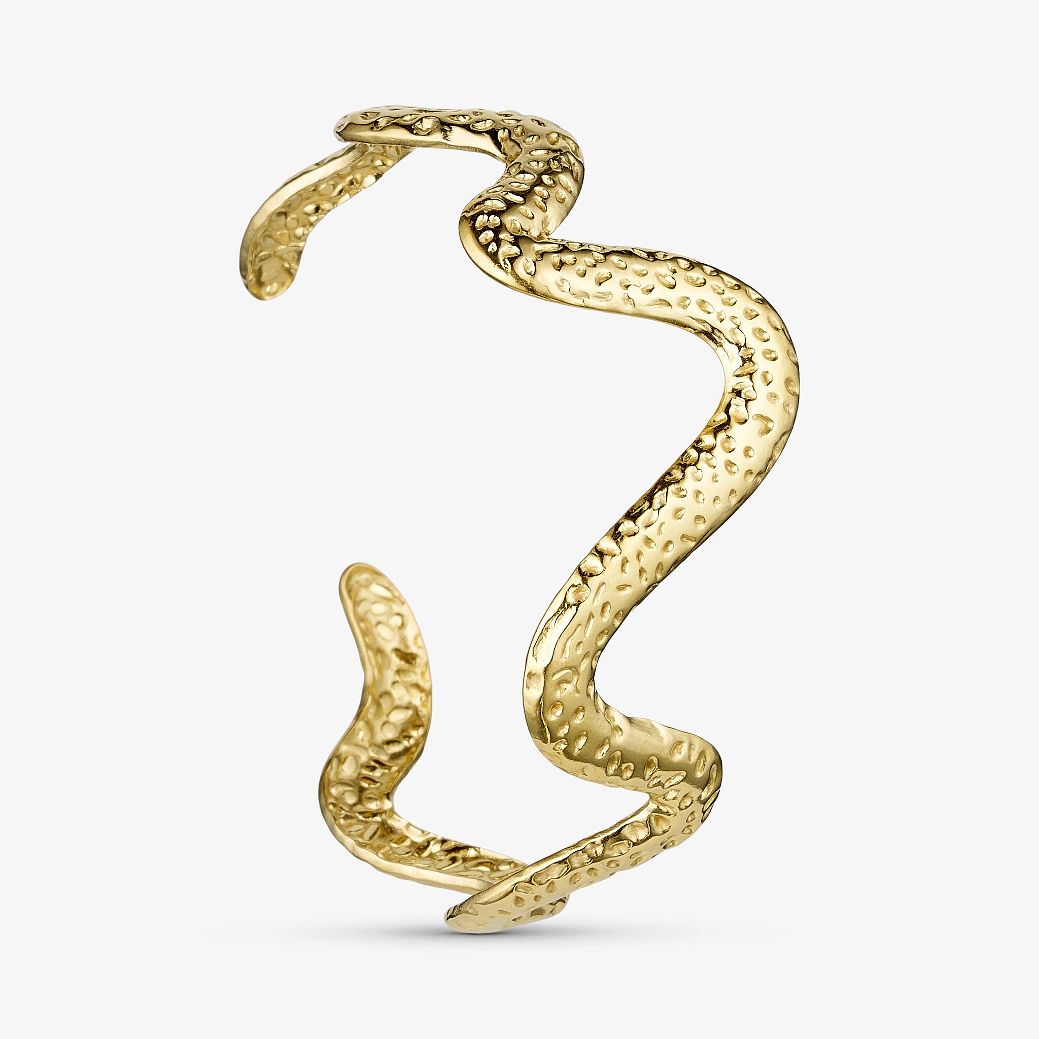 Wolff Jewelry Rustic Wave Bangle Armbånd 18 karat guldbelagt