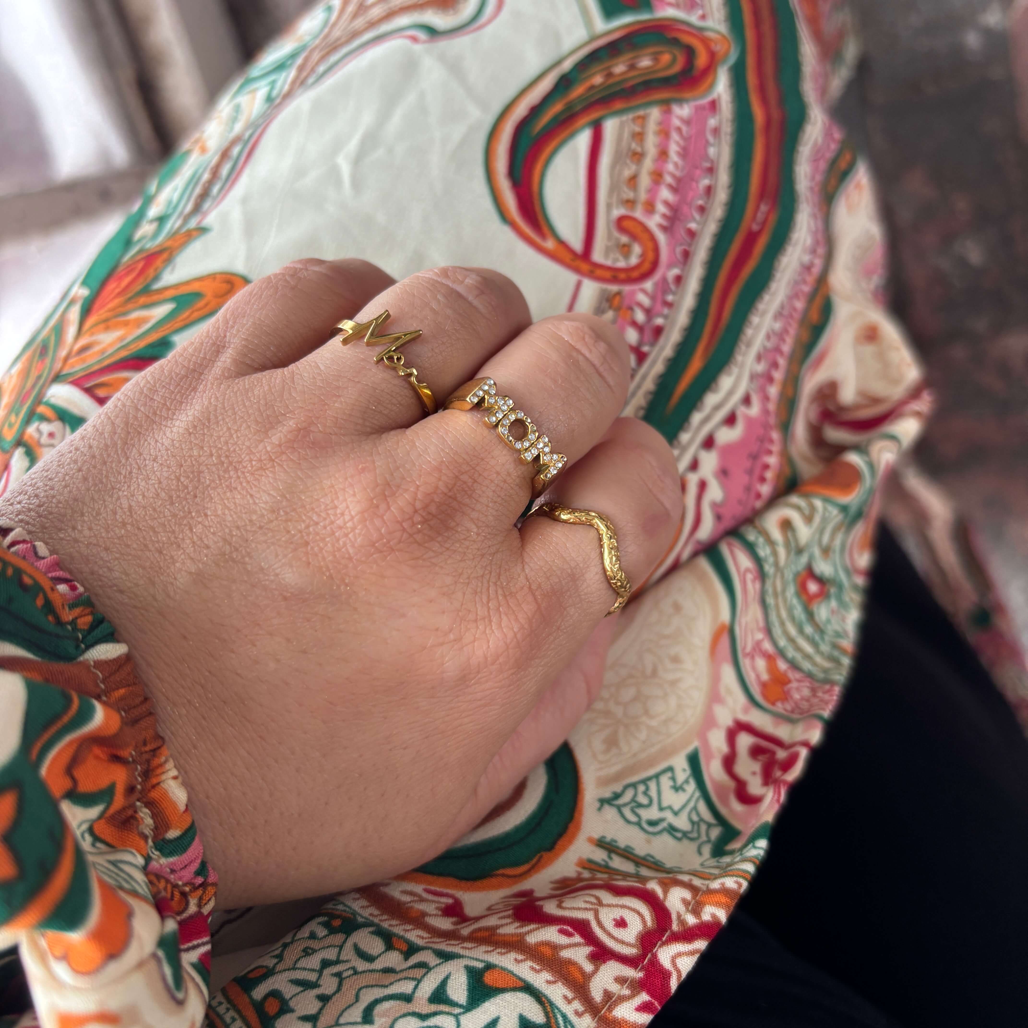 Wolff Jewelry Rustic Wave Ring Ringe 18 karat guldbelagt