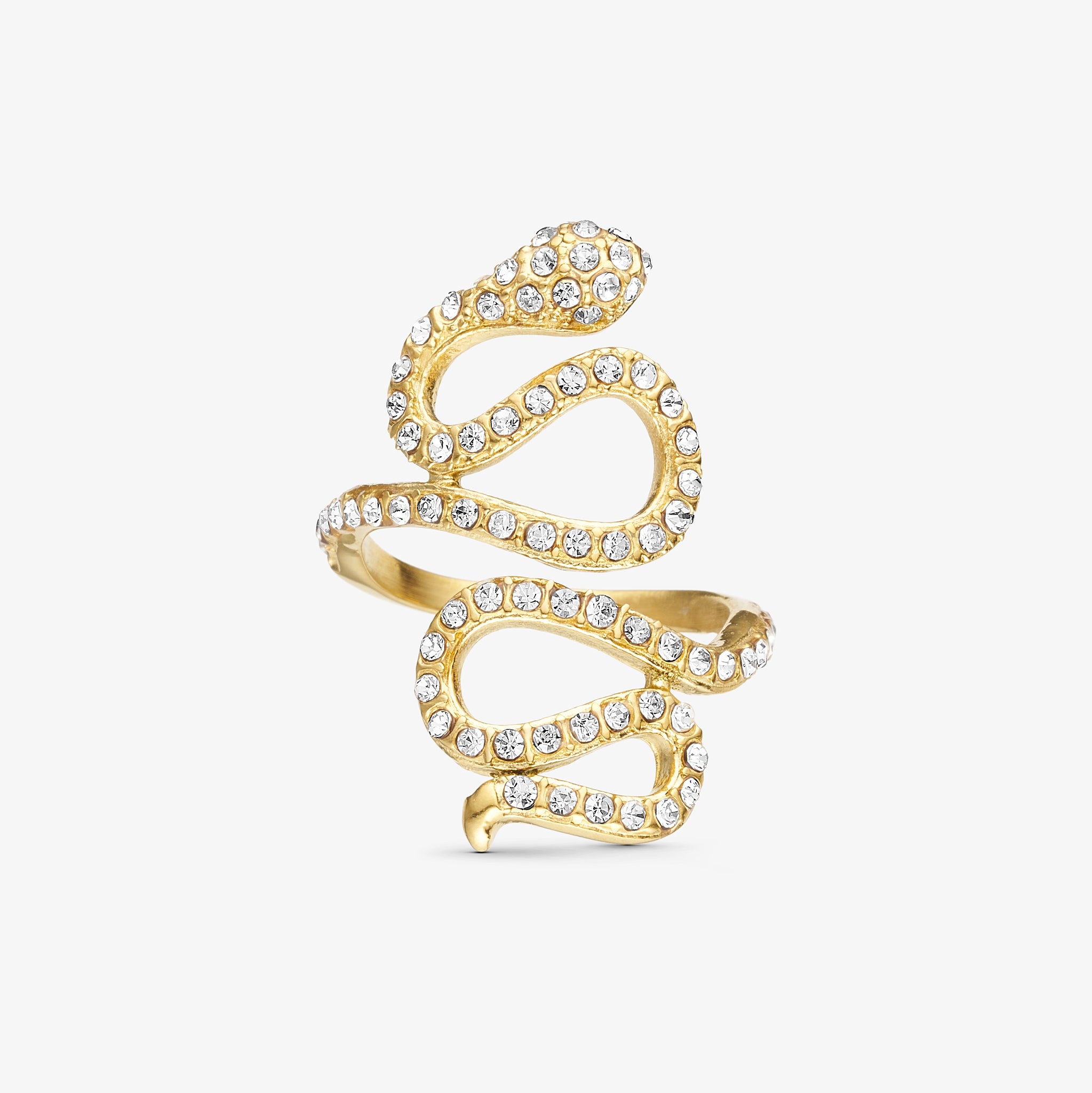 Wolff Jewelry Shiny Snake Ring Ringe 18 karat guldbelagt