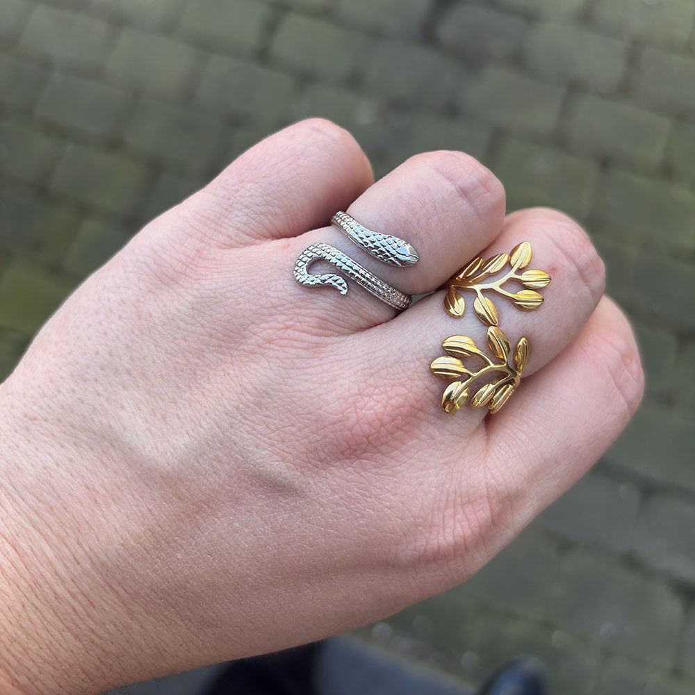 Wolff Jewelry Snake Ring Ringe Sølvfarvet