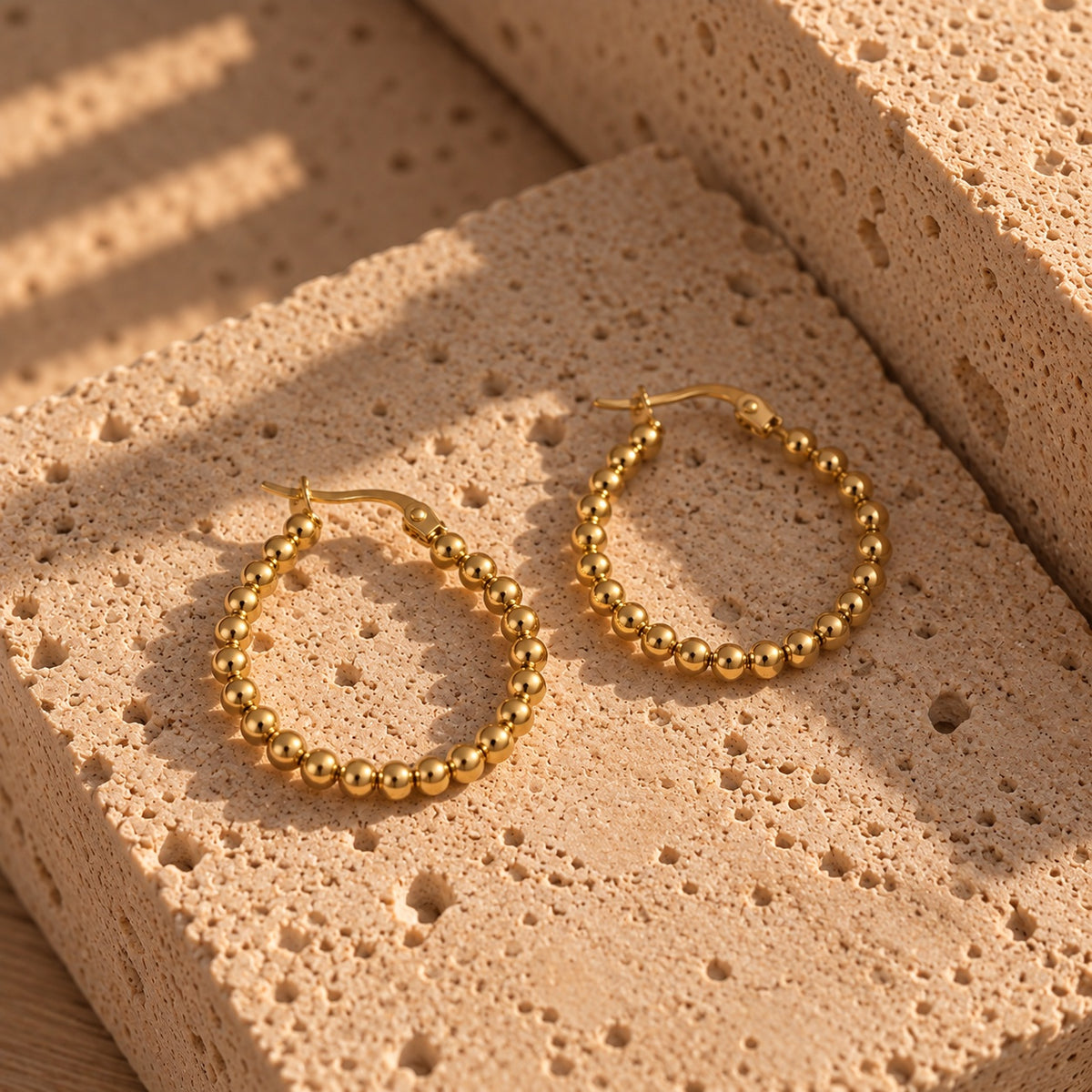 Wolff Jewelry Sora Hoops 27 mm Øreringe 18 karat guldbelagt