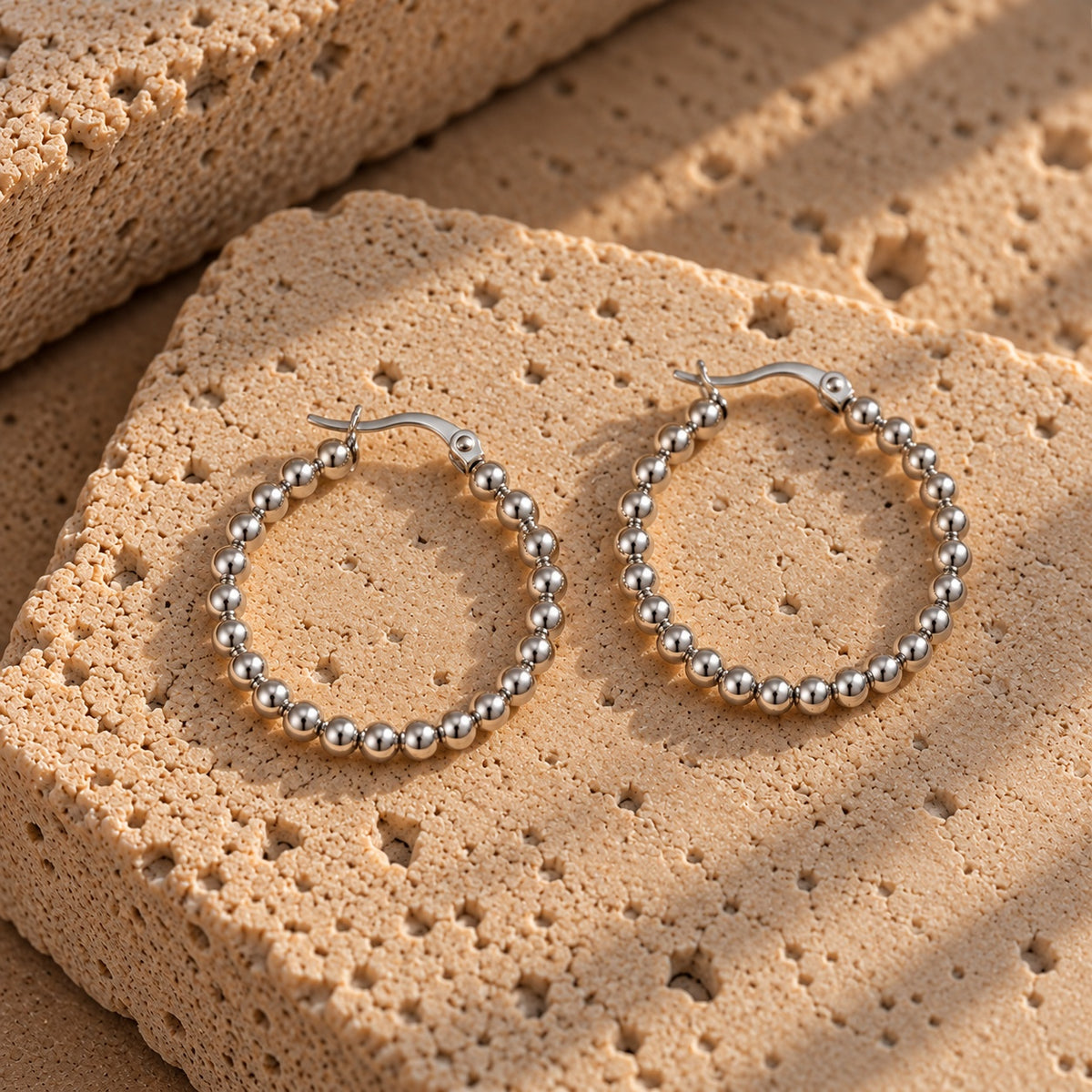 Wolff Jewelry Sora Hoops 27 mm Øreringe Sølvfarvet