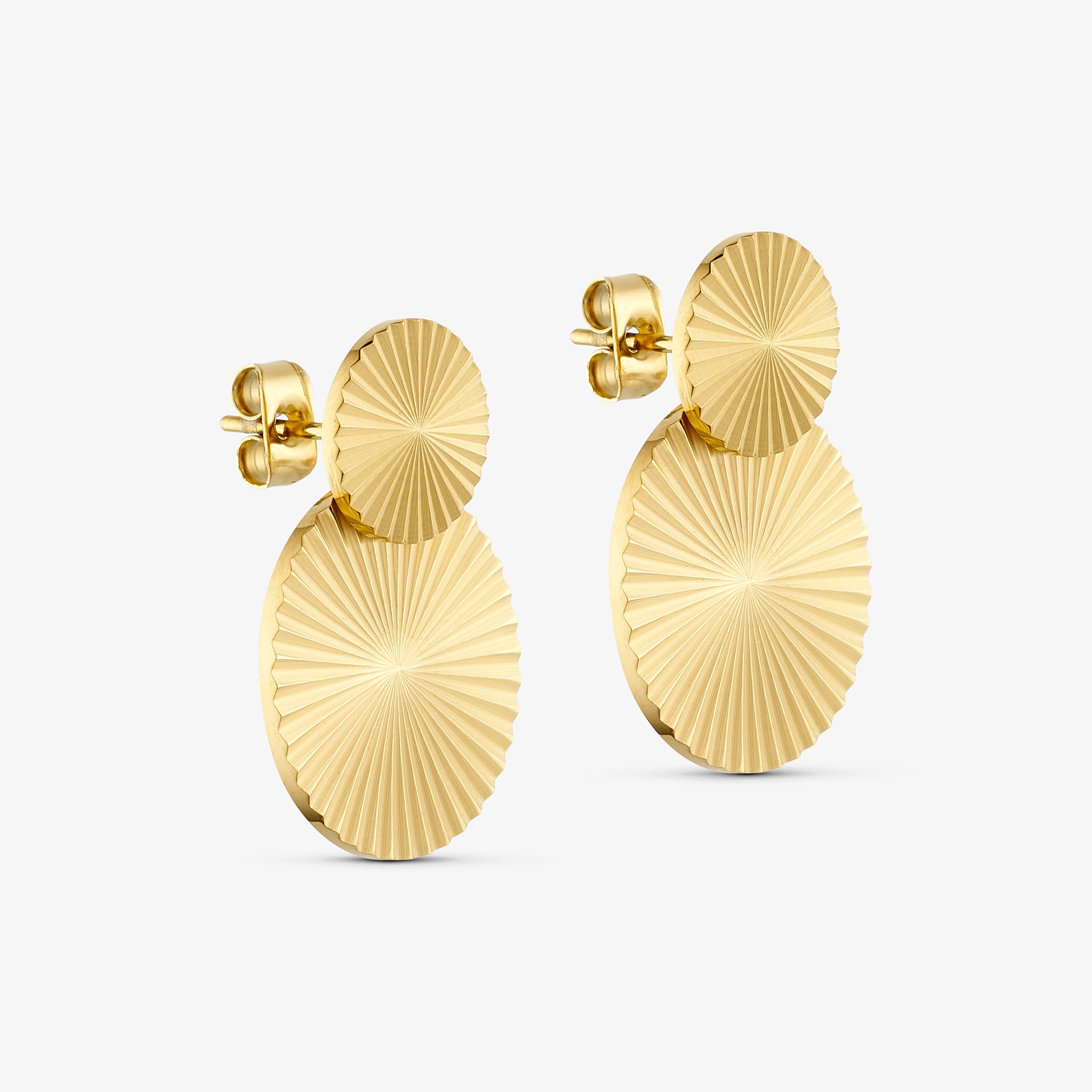 Wolff Jewelry Sunny Back Earring Øreringe 18 karat guldbelagt