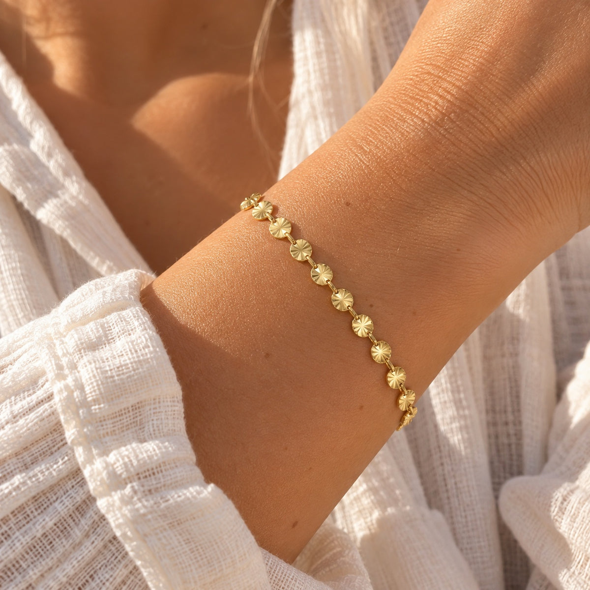 Wolff Jewelry Sunny Chain Bracelet Armbånd 18 karat guldbelagt