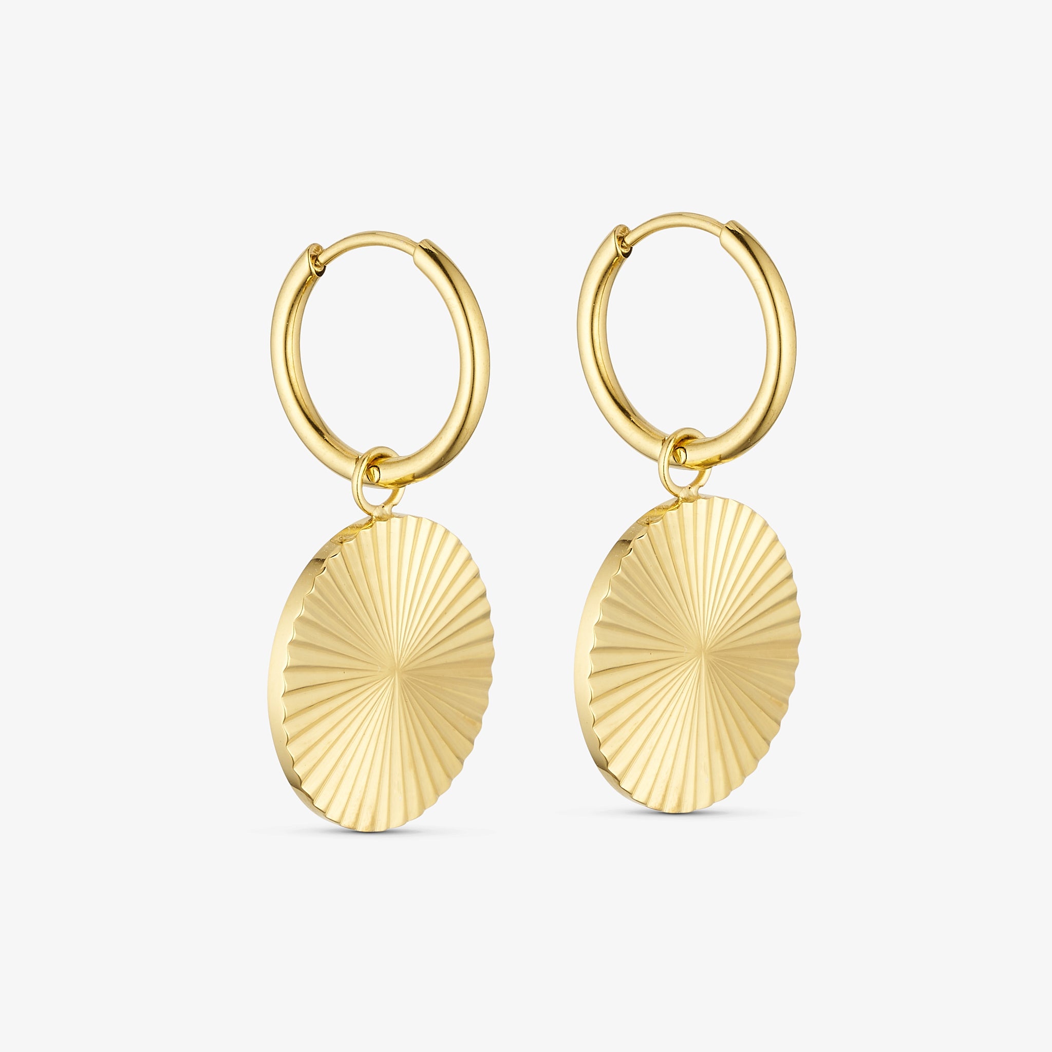 Wolff Jewelry Sunny Hoops Øreringe 18 karat guldbelagt