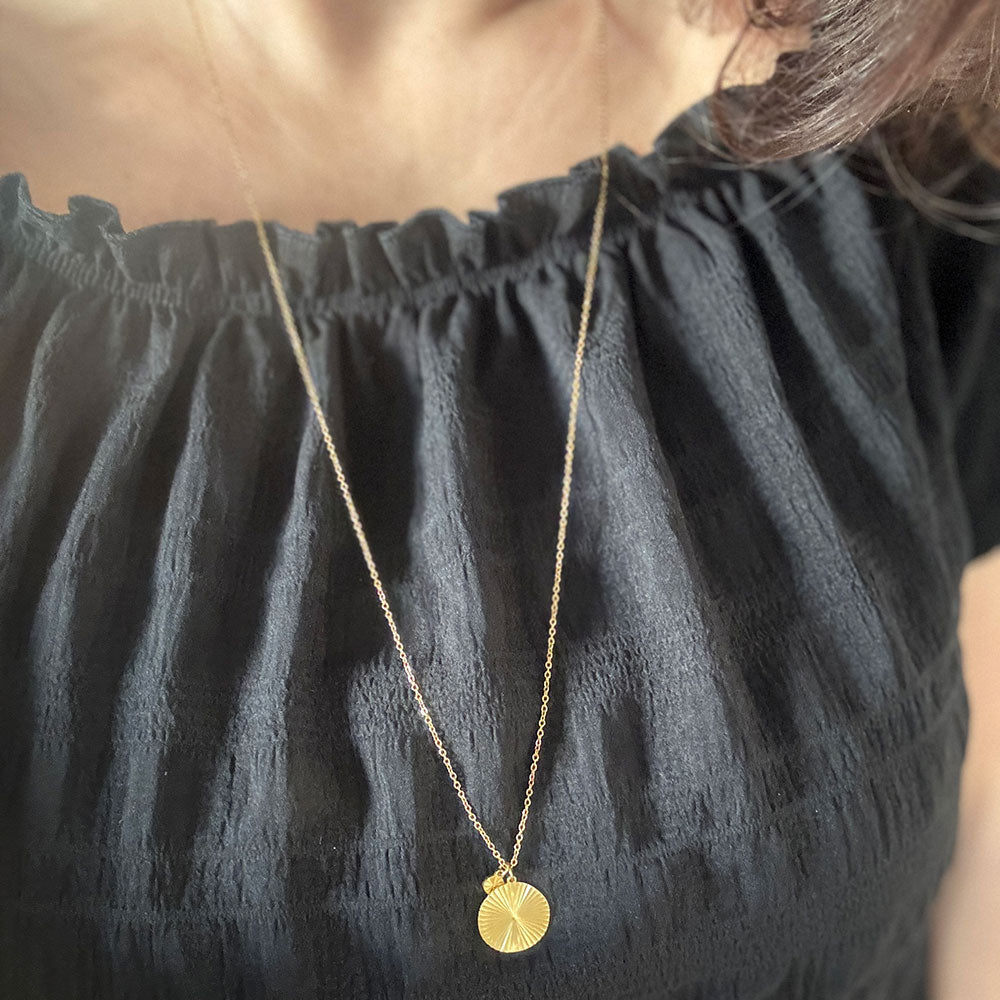 Wolff Jewelry Sunny Necklace w. Charm Halskæder 18 karat guldbelagt