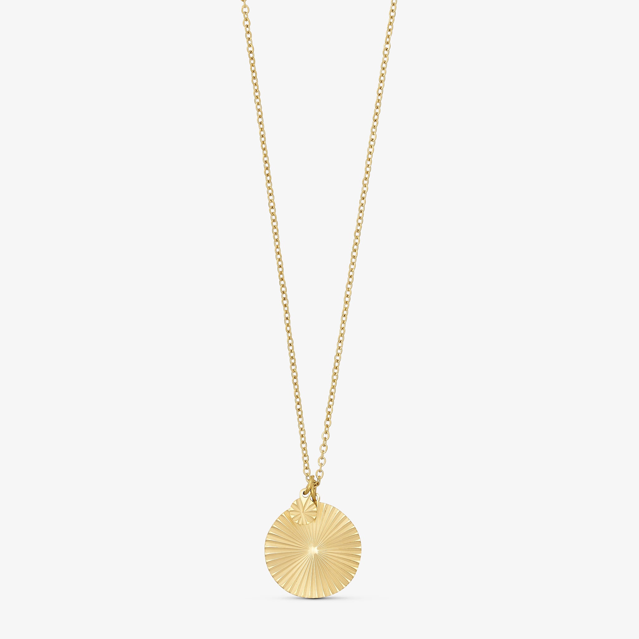 Wolff Jewelry Sunny Necklace w. Charm Halskæder 18 karat guldbelagt