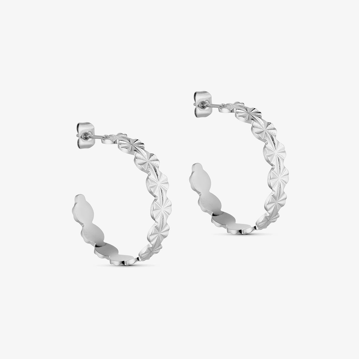 Wolff Jewelry Sunny Petit Hoops 25mm Øreringe Sølvfarvet