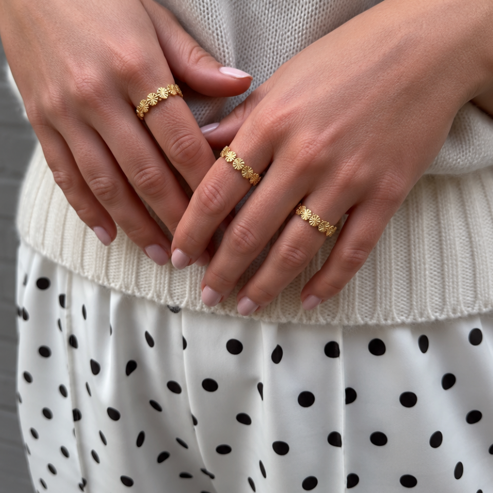 Wolff Jewelry Sunny Petit Ring Ringe 18 karat guldbelagt