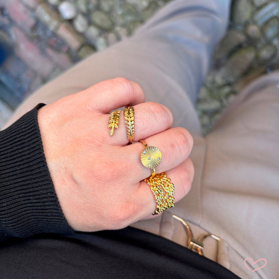Wolff Jewelry Sunny Shine Ring Ringe 18 karat guldbelagt