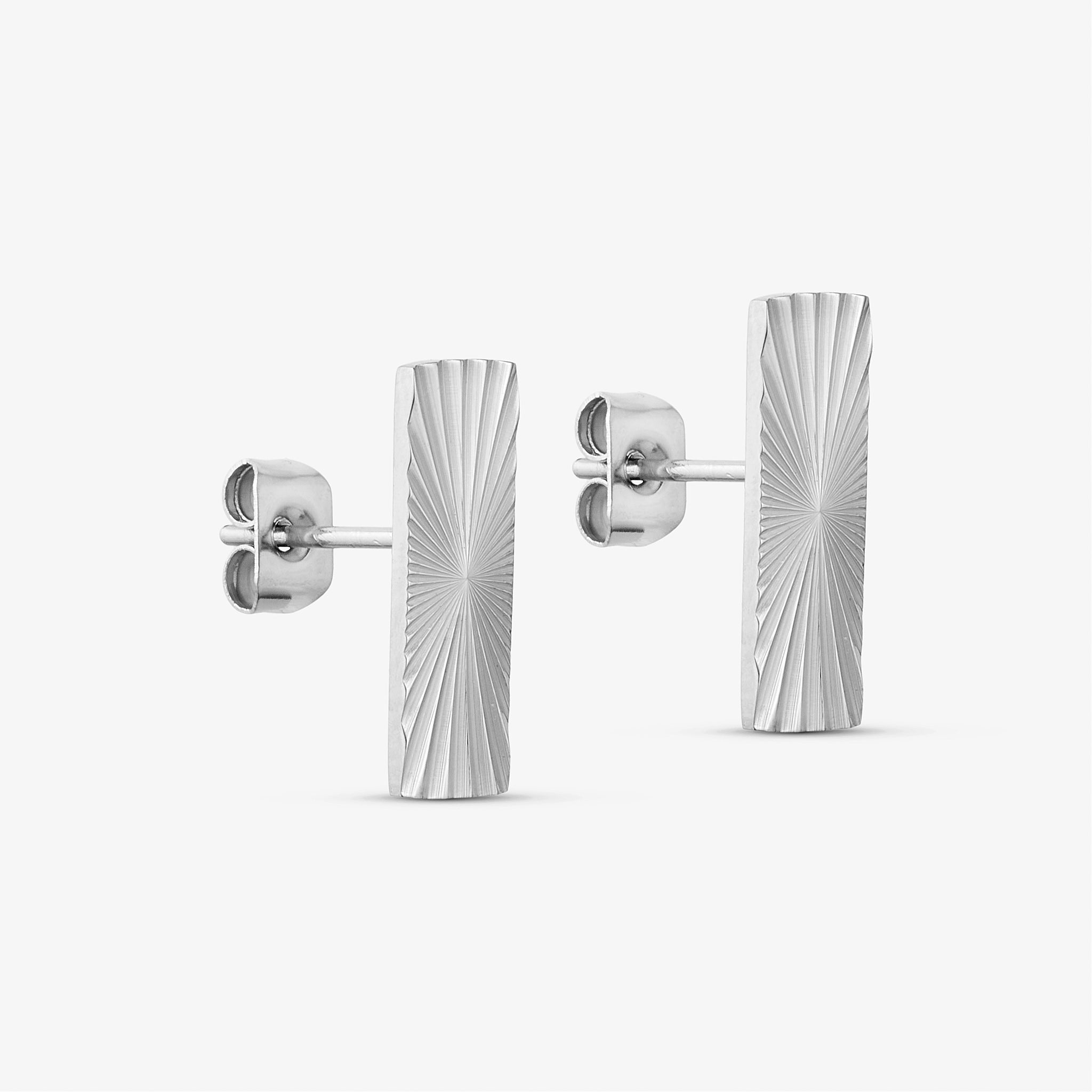 Wolff Jewelry Sunny Square Earstud Øreringe Sølvfarvet