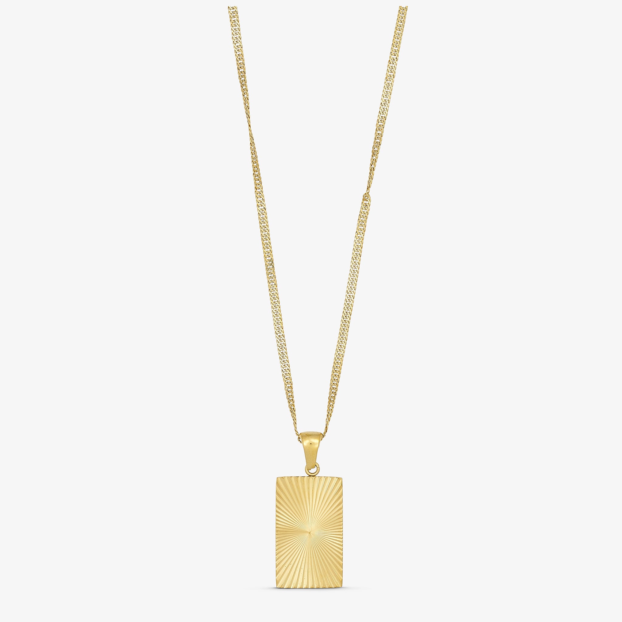 Wolff Jewelry Sunny Square Necklace Halskæder 18 karat guldbelagt