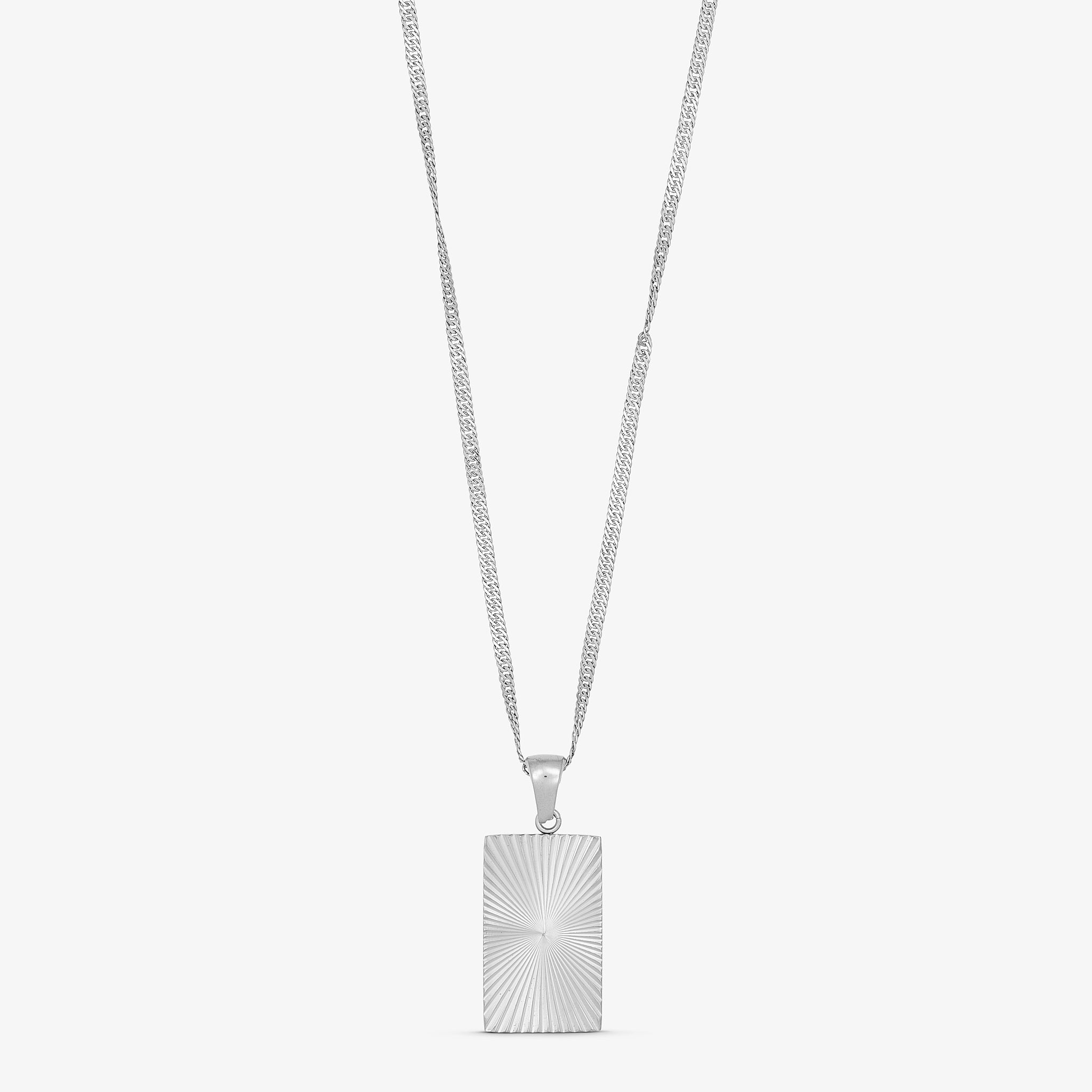 Wolff Jewelry Sunny Square Necklace Halskæder Sølvfarvet