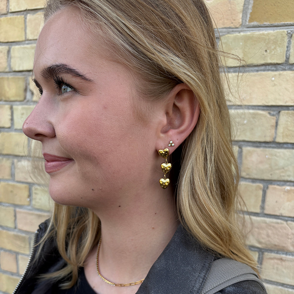 Wolff Jewelry Tara Earstuds Øreringe 18 karat guldbelagt