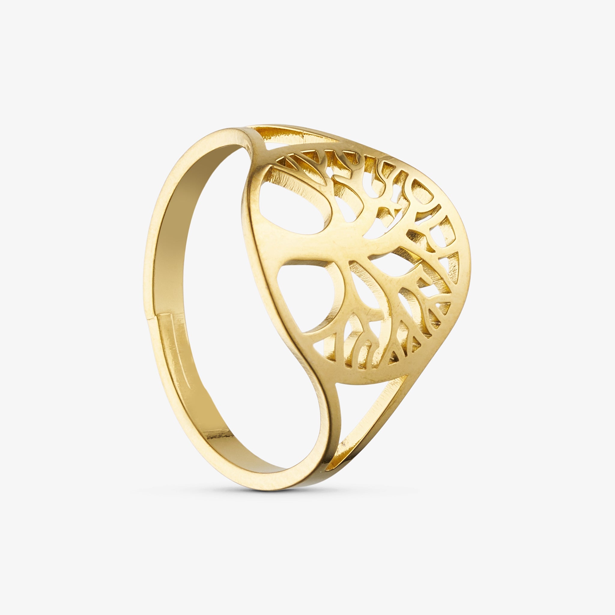 Wolff Jewelry Tree of Life Coin Ring Ringe 18 karat guldbelagt