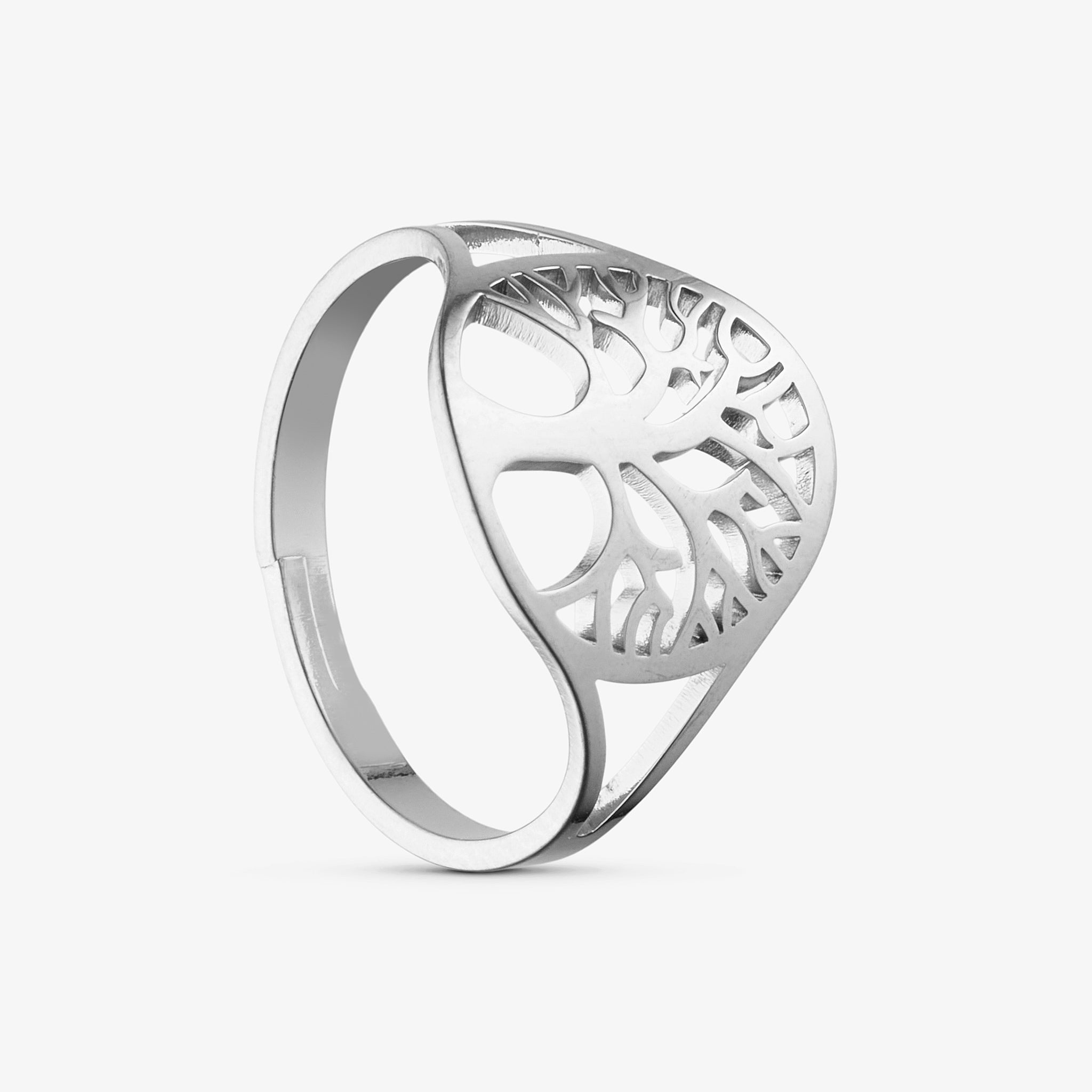 Wolff Jewelry Tree of Life Coin Ring Ringe Sølvfarvet