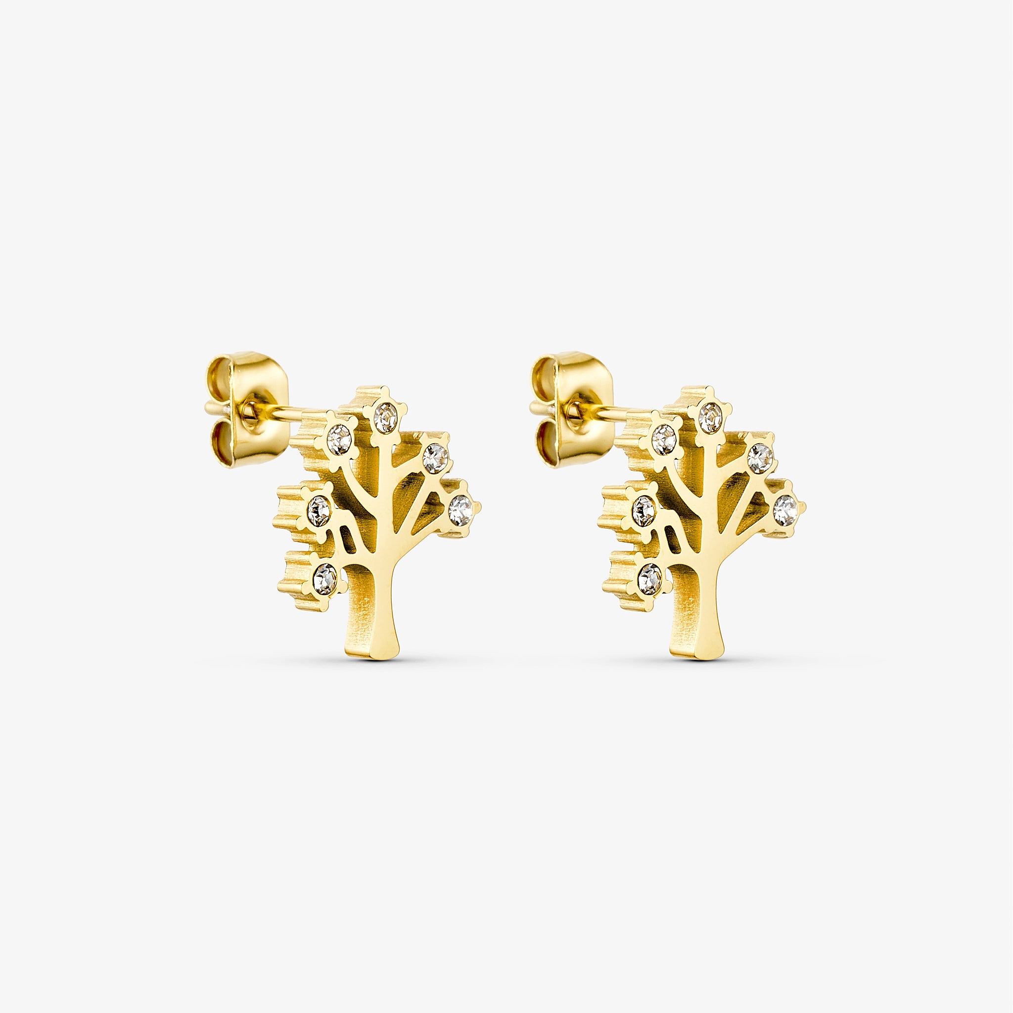 Wolff Jewelry Trilla Earstud Øreringe 18 karat guldbelagt