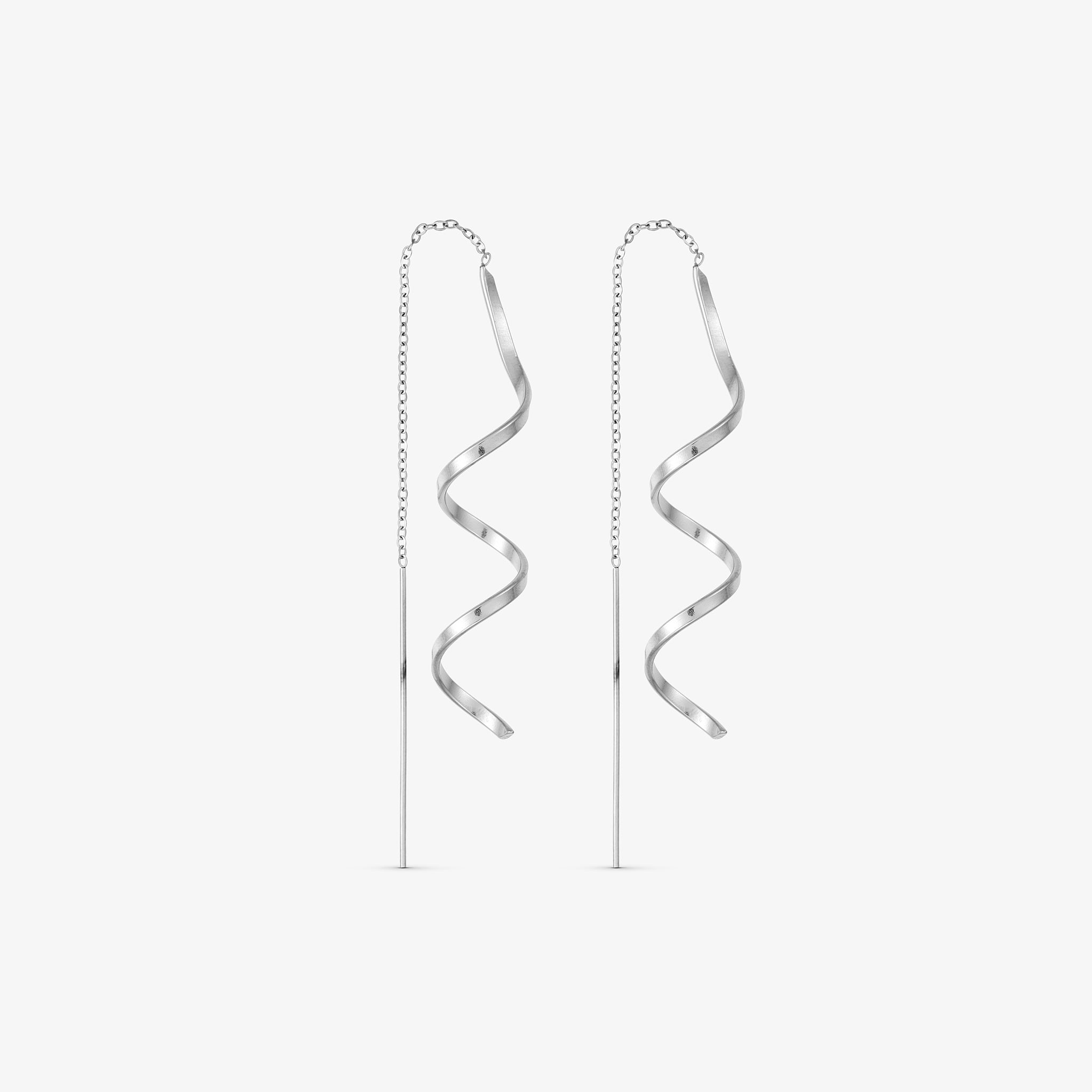 Wolff Jewelry Twist Earrings Øreringe Sølvfarvet